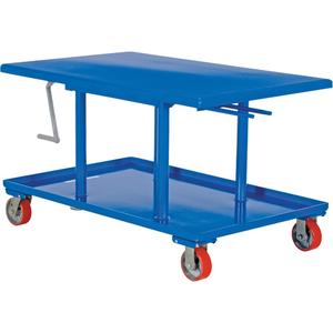 Post Lift Table - 42" L x 30" W, 2000 lbs., 46-1/2", 28", Steel, 28", 5" H x 2" W, Polyester