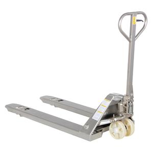 Pallet Truck - 48", 27", 5500 lbs., Stainless Steel, 6-1/4", 7-3/4", 2-7/8"