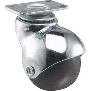 Hooded Round Ball Casters (600 Series) - 2" (51 mm), 75 lbs. (34 kg.), Plastic, Swivel, Steel, 2" (50.8 mm), 13/16" x 1-9/16" (21mm x 40 mm), 3/16" (4.76 mm), 1-7/32" x 2" (31 mm x 51mm), 1-7/8"