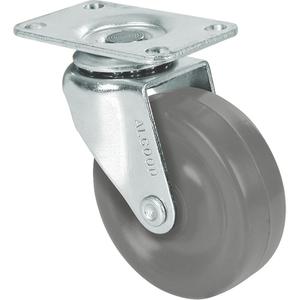 General Purpose Caster - 3" (76 mm), 90 lbs. (40.8 kg.), Urethane, Rigid, Steel, 7/8" (22 mm), 1" x 2" (25 mm x 50 mm), 17/64" (6.74 mm), 1-1/2" x 1-1/2" (38 mm x 38 mm), Nylon, 2.3125", 3.6875"