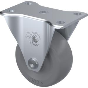 General Purpose Caster - 2" (51 mm), 85 lbs. (38 kg.), Urethane, Rigid, Steel, 7/8" (22 mm), 1" x 2" (25 mm x 50 mm), 17/64" (6.74 mm), 1-1/2" x 1-1/2" (38 mm x 38 mm), Nylon, 1.75", 2.625"