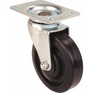 Caster - 4" (101.6 mm), 250 lbs. (113 kg.), Phenolic, Swivel, Steel, 1-1/4" (31.75 mm), 1-3/4" x 3" (44 mm x 76 mm), 5/16" (7.93 mm), 2-3/4" x 3-3/4" (70 mm x 95 mm), Steel, 3.125", 5.125"