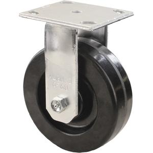 Heavy-Duty EMaxx Kingpin Caster - 5" (127 mm), 1000 lbs. (453.6 kg.), Phenolic, Rigid, Steel, 2" (50.8 mm), 2-5/8" - 3" (67 mm x 76 mm) - 3" - 3-5/8" (76 mm - 92 mm), 3/8" (9.52 mm), 4" x 4-1/2" (102 mm x 114 mm)