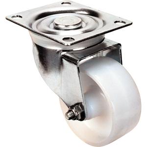 Caster - 3" (76 mm), 220 lbs. (100 kg.), Polypropylene, Swivel, Steel, 1-5/16" (33 mm), 3-5/32" x 2-3/8" (80 mm x 60 mm), 7/16" (11 mm), 3-7/8" x 3" (98 mm x 76 mm)