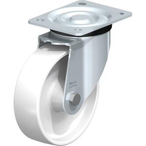 White Caster - 6" (152.4 mm), 440 lbs. (199.58 kg.), Polyamide, Swivel, Steel, 1-15/32" (37 mm), 2- 1/3" x 3-1/8" (60 mm x 80 mm), 3/8" (9.52 mm), 3-7/8" x 3" (98 mm x 76 mm)