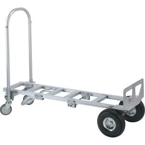 Spartan Sr. Economy Convertible Truck - Continuous, Aluminum, 18" W x 7-1/2" D, Pneumatic, 10" H x 2" W, 500 lbs., 1000 lbs., 61.5"H, 500 lbs. / 1000 lbs.