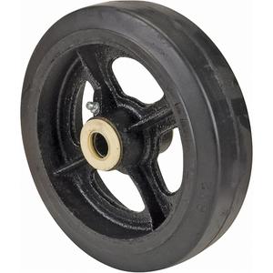 Rubber Wheels - 8" (203 mm), 600 lbs. (272 kg.), Roller, 3/4", 2" (51 mm), Rubber