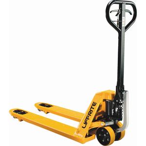 Power-Start Technology™ Pallet Trucks - 48", 27", 5000 lbs., Steel, 6-5/32", 7.5", 3", 2 Years
