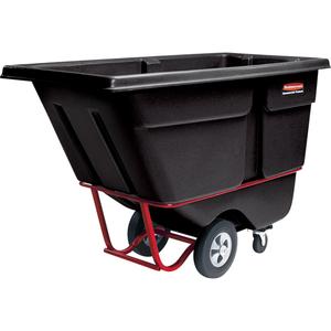 Tilt Truck - 1/2 cu. yd., 850 lbs., Polyethylene, 60.5", 28", 38.5", Black