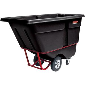 Tilt Truck - 1 cu. yd., 1250 lbs., Polyethylene, 72.25", 33.5", 43.75", Black
