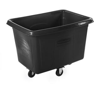 Bulk Cube Truck - 14 cu.ft., 500 lbs., Polyethylene, 44-1/16", 31", 32-1/2", Diamond Tilt, Black