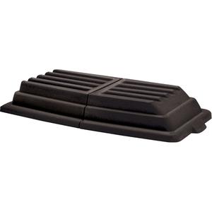 Domed Lid - Black Recycled Plastic, Black, 31.75", 61", 8.75"