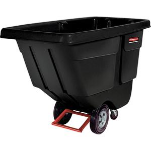 Tilt Truck - 1 cu. yd., 850 lbs., Polyethylene, 72.25", 33.5", 43.75", Black