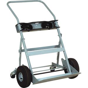Four-Wheel Cylinder Hand Trucks - Steel, 20", 47", 31-1/2", 1000 lbs., Pneumatic, 28" W x 6" L