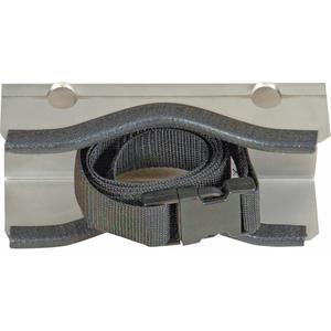 Wall Mount Single Gas Cylinder Support Bracket - 8 x 2 1/4 x 4 1/4, 3, Stainless Steel, (1) 4" - 12" Cylinder