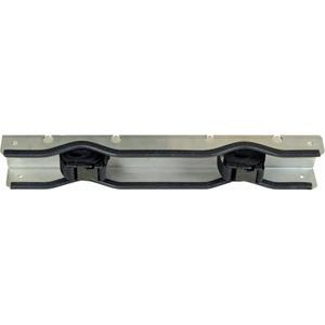 Wall Mount Double Gas Cylinder Support Bracket - 23 3/4 x 4 1/4 x 2 1/4, 9, Stainless Steel, (2) 4" - 12" Cylinders