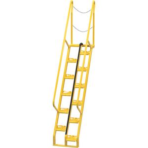Alternating-Tread Stairs - Steel, 12, 350 lbs., 84", 9", Alternating tread
