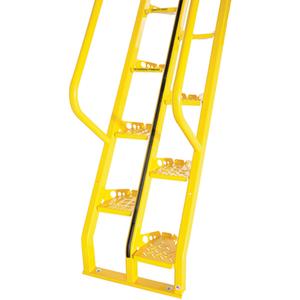 Alternating-Tread Stairs - Steel, 16, 350 lbs., 120", 9", Alternating tread