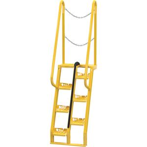 Alternating-Tread Stairs - Steel, 7, 350 lbs., 48", 9", Alternating tread