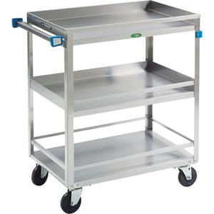 Guard Rail Carts - 3, 19", 34-3/4", 31", Stainless Steel, All-Welded, Lip Up, Rubber, 500 lbs.