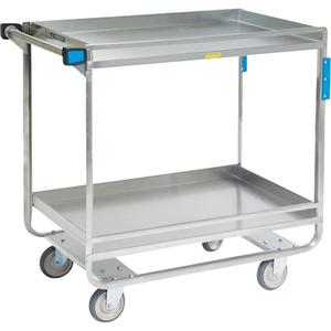 Guard Rail Carts - 2, 23", 37-1/4", 38-5/8", Stainless Steel, All-Welded, Lip Up, Rubber, 700 lbs.