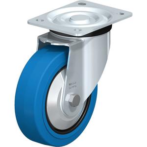 Blue Caster - 6" (152.4 mm), 770 lbs. (349 kg.), Rubber, Swivel, Steel, 2" (50.8 mm), 4-1/8" x 3" (105 mm x 76 mm), 7/16" (11 mm), 4-1/4" x 5-1/2" (108 mm x 140 mm)
