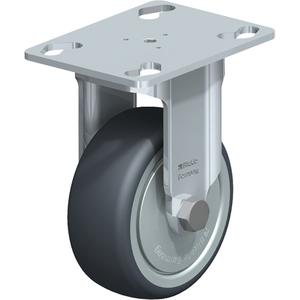 Caster - 3-1/8" (79.5 mm), 130 lbs. (59 kg.), Thermoplastic Rubber, Rigid, Steel, 1-1/4" (31.75 mm), 2-3/4" x 1-3/4" (70 mm x 44 mm), 5/16" (7.93 mm), 2-1/2" x 3-1/2" (64 mm x 89 mm), Ball, 4.25"