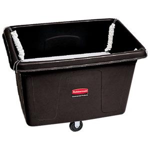 Cube Truck with Spring Platform - 14 cu.ft., 500 lbs., Polyethylene, 44-1/16", 31", 32-1/2", Diamond Tilt, Black