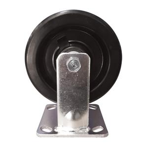 Caster - 5" (127 mm), 900 lbs. (408 kg.), Phenolic, Rigid, Steel, 7/8" (22 mm), 2-5/8" x 3-5/8" (67 mm x 92 mm), 3/8" (9.52 mm), 4" x 4-1/2" (102 mm x 114 mm), 2 5/8" x 3 5/8"