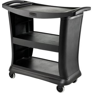 Executive Service Cart - 3, 300 lbs., Plastic, 20", 38", 39", Rubber, Knocked Down