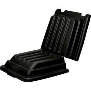 Domed Lid - Black Recycled Plastic, Black, 27.88", 52.0", 9.0"