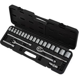 Metric Socket Set - 010-LPOD329 - 1/2", Hand/Standard, Standard, 24, 6