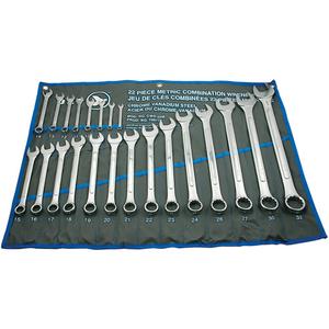 Raised Panel Combination Wrench Set - 22, Metric, Combination