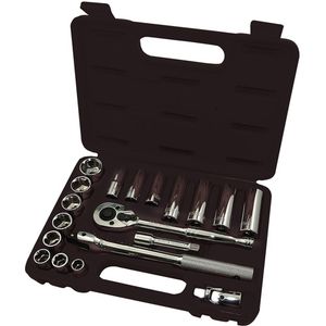 ISK-3820M 6-Point Metric Socket Set - 3/8", Hand/Standard, Deep/Standard, 20, Chrome Vanadium