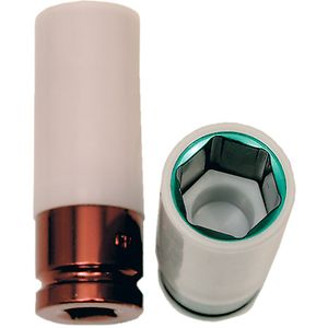 Mag Wheel Impact Socket Set - 1/2", Impact, Deep, 6, Chrome, 13/16"; 19-3/4"; 7/8"; 17 mm; 21 mm