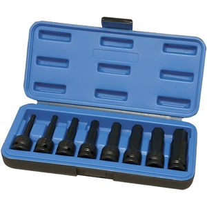 Metric Impact Socket Set - Hex, 1/2", 8, 10 mm; 12 mm; 14 mm; 17 mm; 19 mm; 6 mm; 7 mm; 8 mm