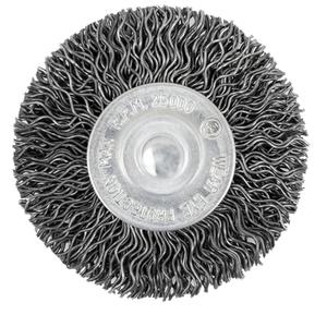 105-2 Shaft Mounted Crimped Radial Brush - 2", .02", Steel, Crimped Wire, 25000 RPM, Die Grinder, Drill, Radial