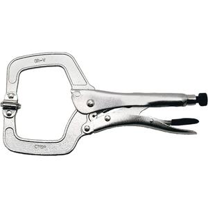 Super Heavy-Duty Locking C-Clamp with Swivel Pad - 11" (279 mm)