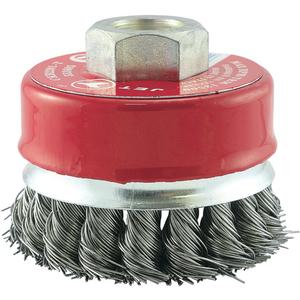 CKB2201T Knotted Cup Brush - 2-3/4", 0.02", 5/8"-11, Twist Knot, 12500 RPM