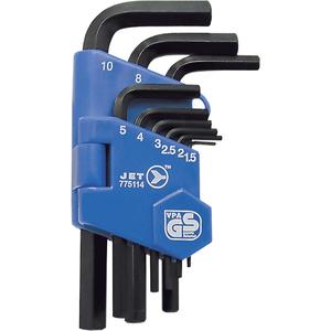 JHK-9M Short Arm Hex Key Set - 9, Metric