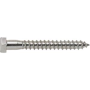 Lag Bolt - No Grade, Tapping, 3/8", 4", Zinc Plated, 100