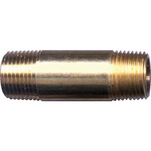 Long Nipple - Brass, 1/4", NPT, 1200 PSI, 1 Year, 2-1/2"