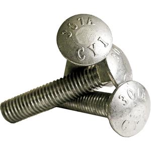 Carriage Bolt Full thread - Grade A, Coarse, 5/16", 2-1/2", Galvanized