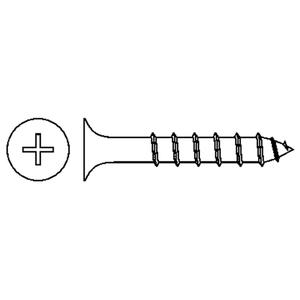 Drywall Screws - No Grade, Coarse, #6, 1-1/4", Black Oxide, 100, Cross-Point
