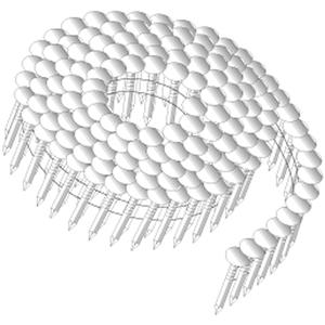 Coil Roofing Nails - Wire Collated - 1-1/2", Galvanized, 10, 7200/Box, Smooth