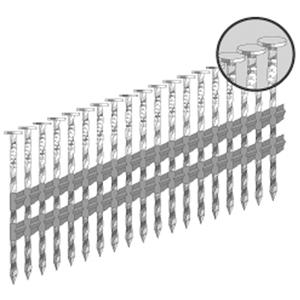 21° Strip Nails - Plastic Collated - 2-3/8", 11/100", Spiral, Galvanized, Package, 3000
