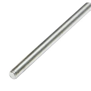 Threaded Rod - 1"-8, 144", Grade 2, Zinc Plated, Low carbon steel, 60000 PSI