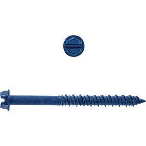 Hex Washer Slot SD Concrete Screws - 3/16", 1-1/4", Zinc Plate, 100