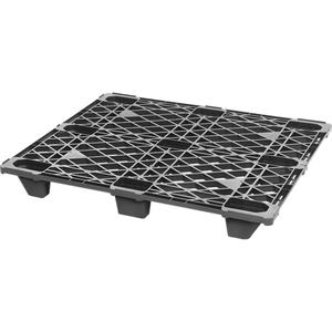 Open Deck Pallet - 3300 lbs., 1650 lbs., 4-Way, Plastic, 48", 40", 5-1/5", Black, Nestable, 11 lbs.