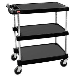 myCart™ Utility Cart - 3, 400 lbs., Plastic, 16", 35-1/2", 27", Rubber, Knocked Down